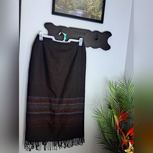 T.GARMENT BOHO Blanket Skirt With Fringe Detail
